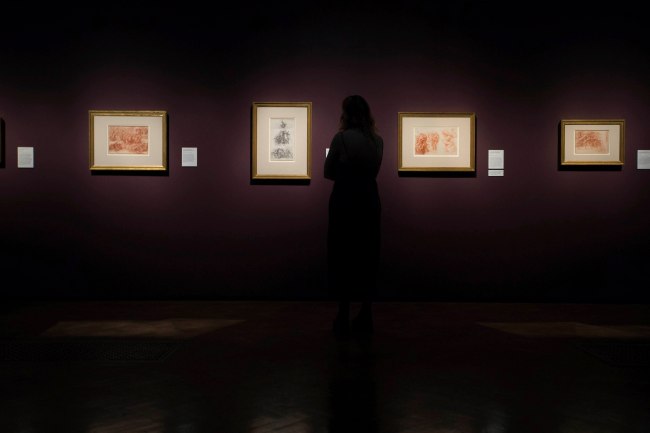 Installation view of the exhibition 'Bill Viola/Michelangelo: Life, Death, Rebirth' at the Royal Academy of Arts, London