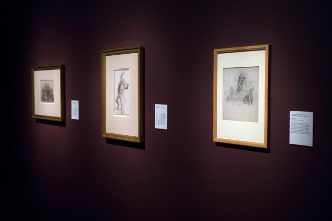 Installation view of the exhibition 'Bill Viola/Michelangelo: Life, Death, Rebirth' at the Royal Academy of Arts, London