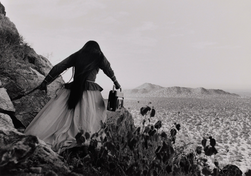 Graciela Iturbide (Mexican, b. 1942) 'Mujer ángel, Desierto de Sonora, México' (Angel Woman, Sonora Desert, Mexico) 1979