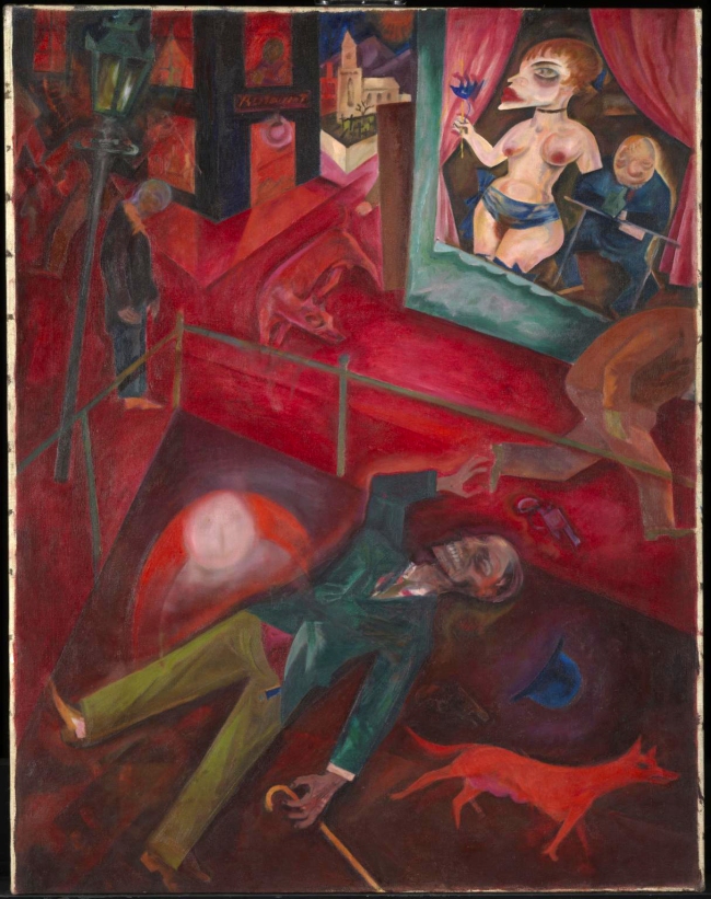 George Grosz (German, 1893-1959) 'Suicide' (Selbstmörder) 1916