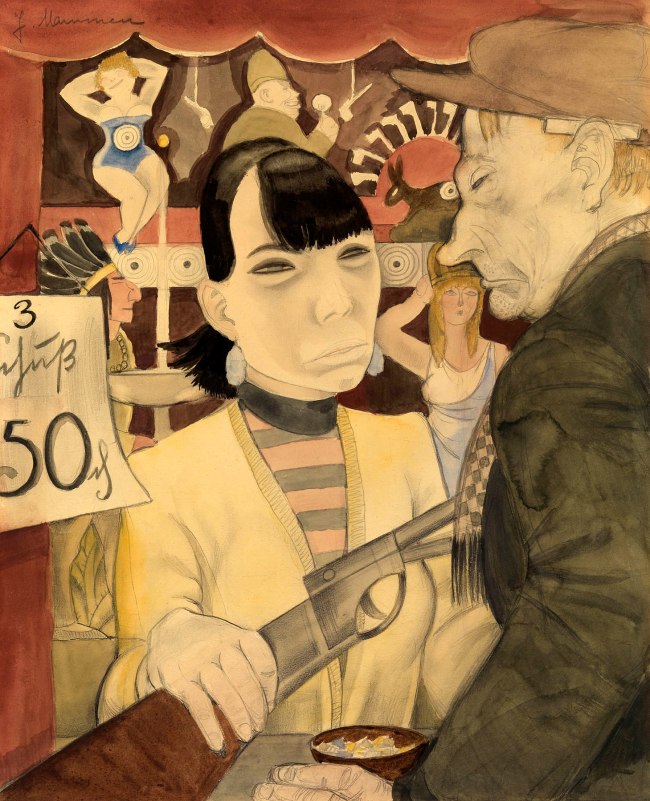 Jeanne Mammen (German, 1890-1976) 'At the Shooting Gallery' 1929