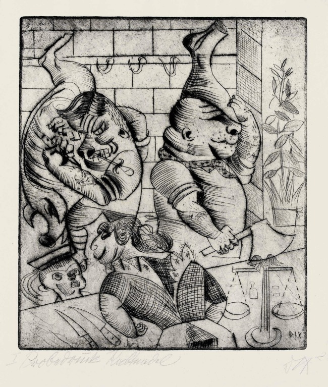 Otto Dix (1891-1969) 'Butcher Shop' (Fleischerladen) 1920