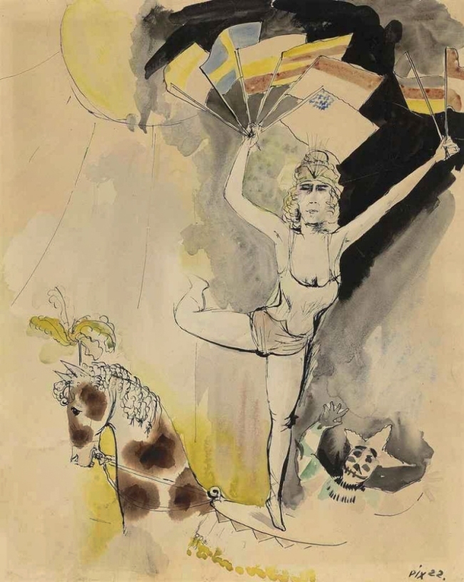 Otto Dix (1891-1969) 'International Riding Scene' (Internationale Reiterszene) 1922