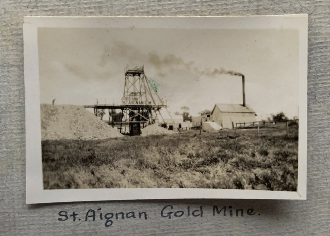 "St. Aignan Gold Mine," November, 1933 in John "Jack" Riverstone Faviell 1922-1933 photo album