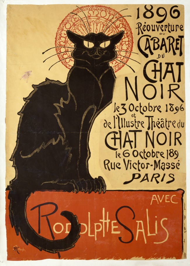 Théophile-Alexandre Steinlen. 'Réouverture du cabaret du Chat Noir' (Reopening of the Chat Noir Cabaret) 1896