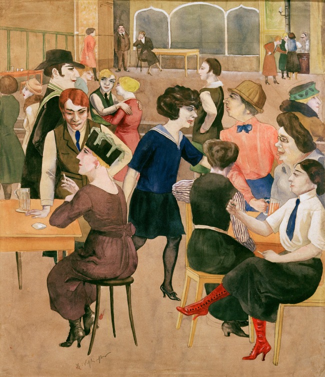 Rudolf Schlichter. 'Damenkneipe' (Women's Club) c. 1925