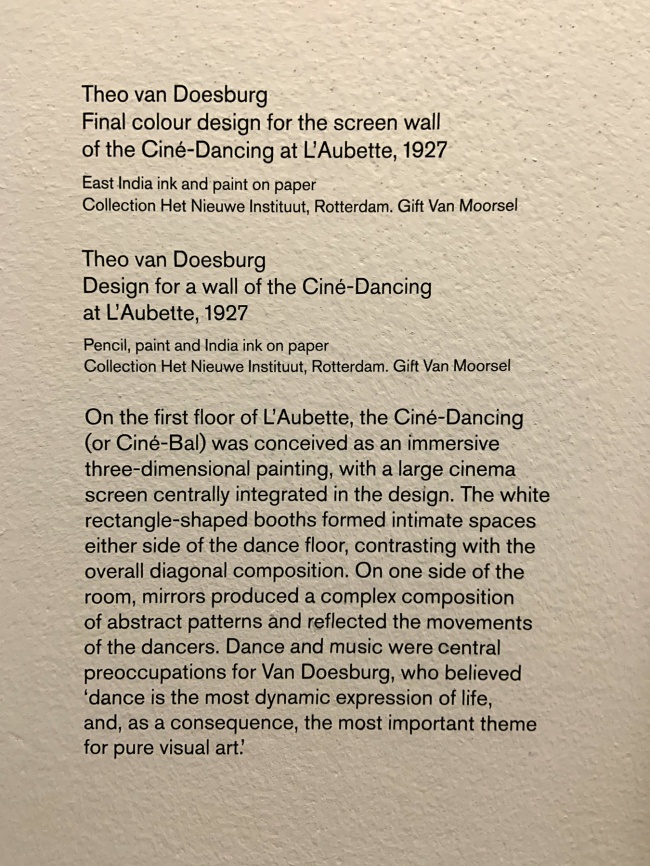 Theo van Doesburg Ciné-Dancing wall text
