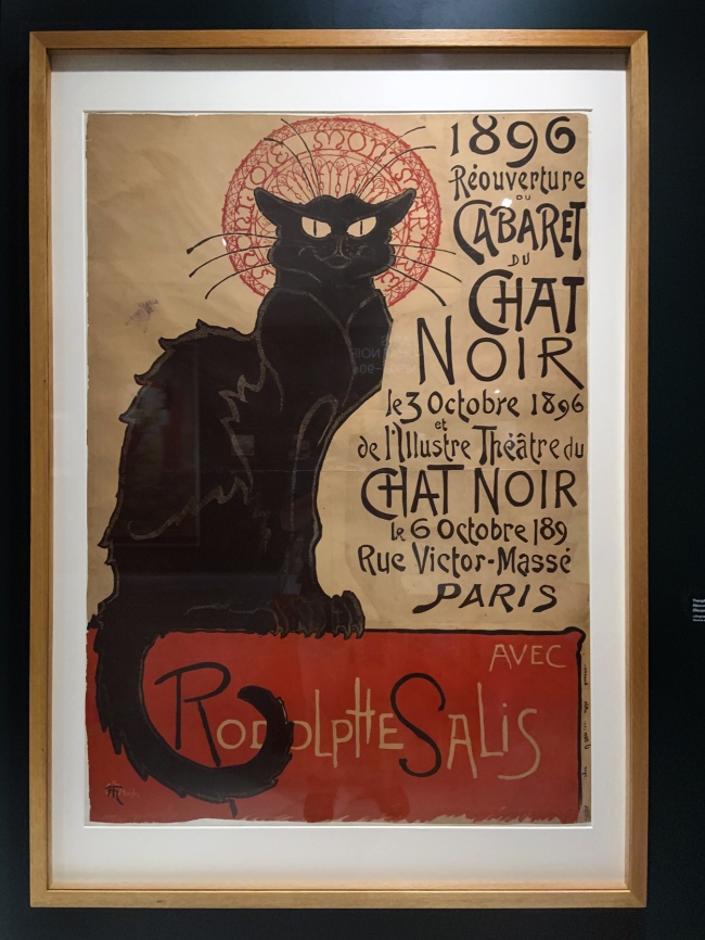 Théophile-Alexandre Steinlen. 'Réouverture du cabaret du Chat Noir' (Reopening of the Chat Noir Cabaret) 1896 (installation view)