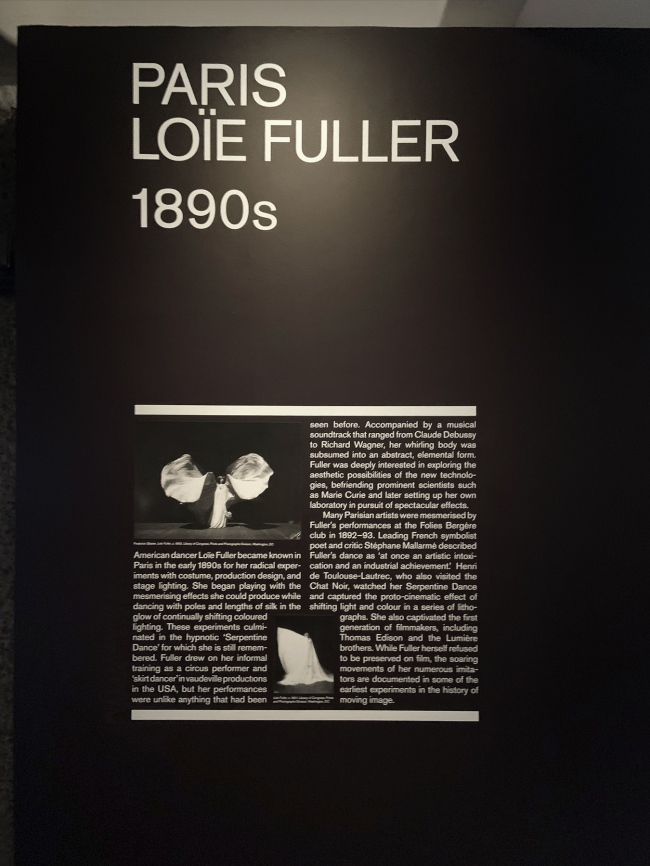 Paris: Loïe Fuller 1890s wall text