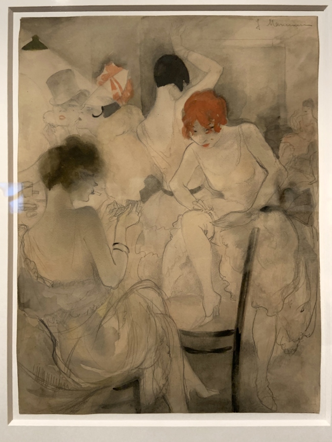 Jeanne Mammen. 'Untitled (Vor dem Auftritt)' (Before the Performance) c. 1928 (installation view) 