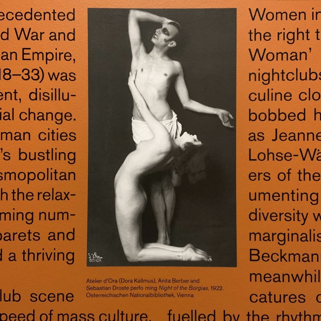 Berlin: Weimar Nightlife 1920s-30 wall text