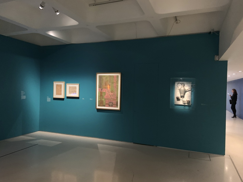 Installation view of the exhibition 'Into the Night: Cabarets and Clubs in Modern Art' at the Barbican Art Gallery