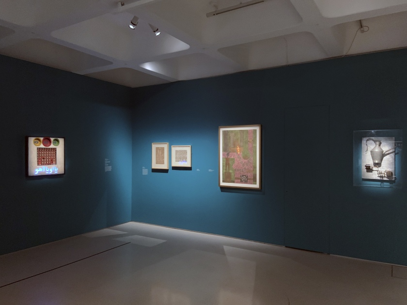 Installation view of the exhibition 'Into the Night: Cabarets and Clubs in Modern Art' at the Barbican Art Gallery