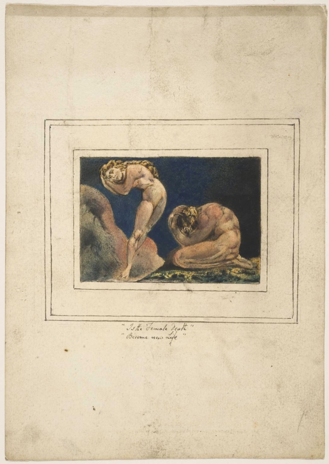 William Blake (British, 1757-1827) 'First Book of Urizen, Plate 17' 1796, c.1818