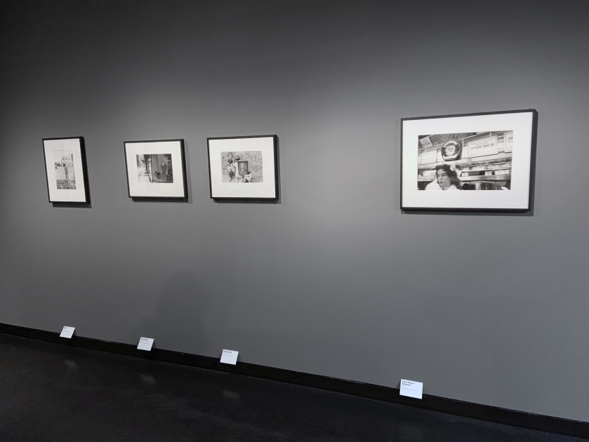 Installation view of the exhibition 'Robert Frank. Unseen' at C/O Berlin showing at left, 'Florida' (1956); at third left, 'New York City' (early 1950s); and at right, 'Ranch Market, Hollywood' (1955-1956)