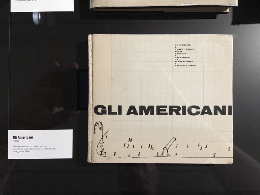 Robert Frank. 'Gli Americani' book cover (installation view)