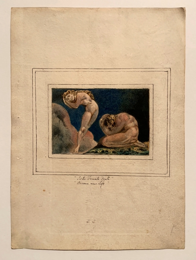 William Blake (British, 1757-1827) 'First Book of Urizen, Plate 17' 1796, c.1818 (installation view)