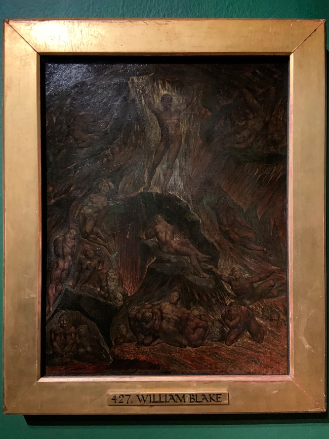 William Blake (British, 1757-1827) 'Satan calling up his Legions (from John Milton's 'Paradise Lost')' 1800-1805 (installation view)