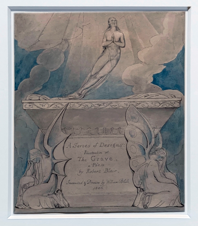 William Blake (British, 1757-1827) A Title Page for 'The Grave' 1806 (installation view)