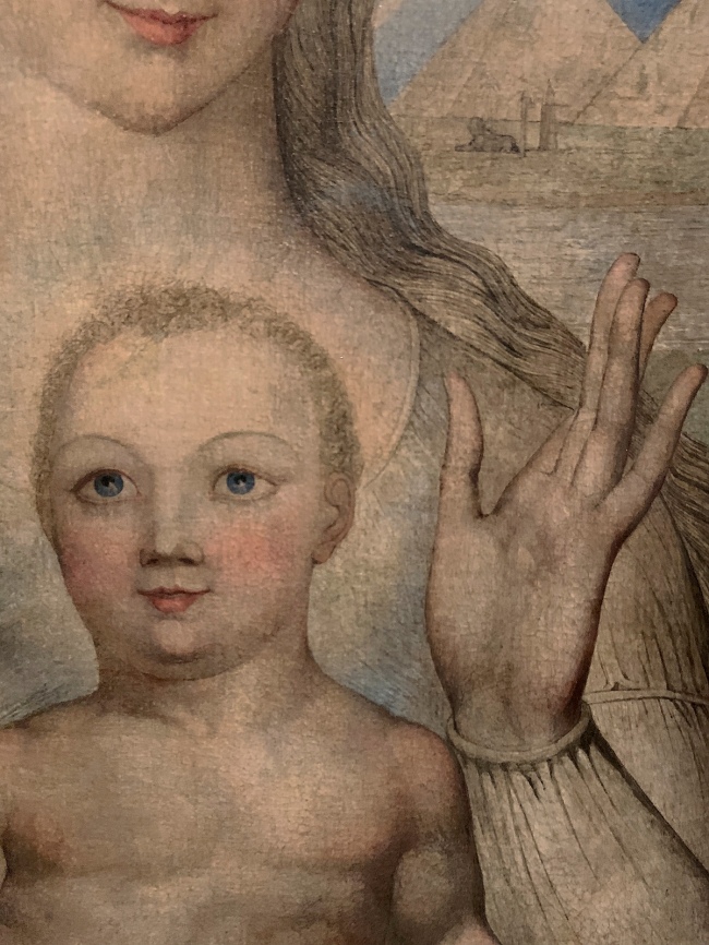 William Blake (British, 1757-1827) 'The Virgin and Child in Egypt' 1810 (installation view)