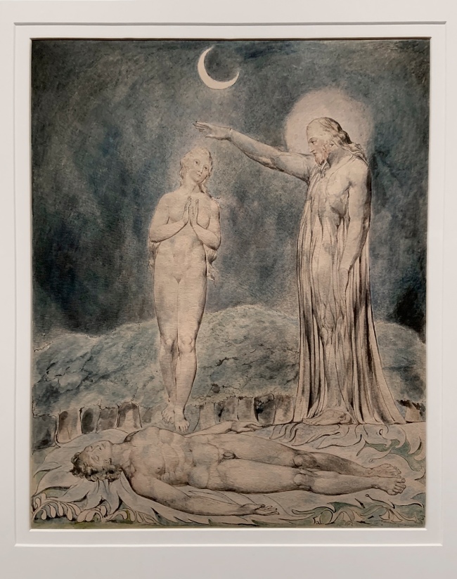 William Blake (British, 1757-1827) 'The Creation of Eve' 1822 (installation view)