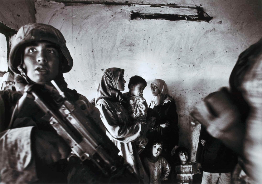 Anja Niedringhaus (German, 1965-2014) 'Baghdad, Iraq. US Marines raid the house of an Iraqi delegate in the Abu Ghraib district' November 2004