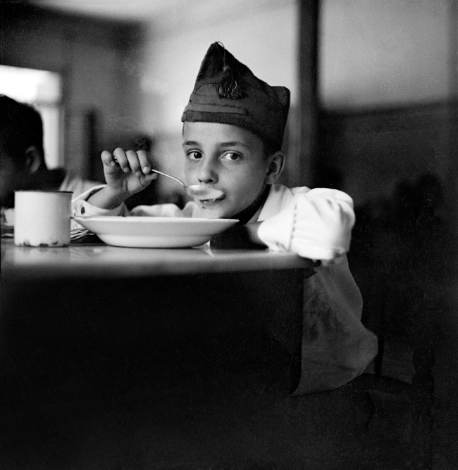 Gerda Taro (German, 1910-1937) 'War orphan eating soup, Madrid, Spain' 1937
