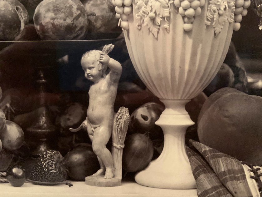 Roger Fenton (British, 1819-1869) 'Parian Vase, Grapes and Silver Cup' 1860 (installation view detail)
