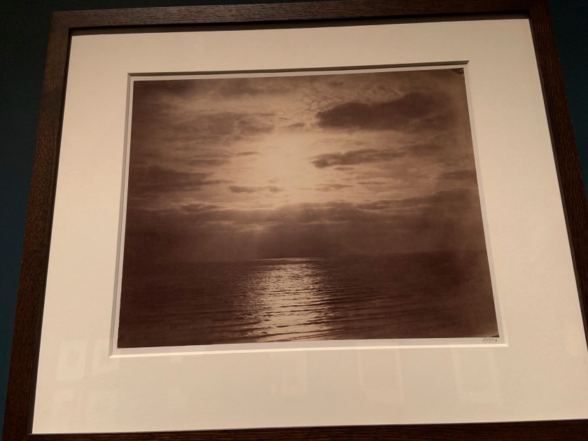Gustave Le Gray (French, 1820-1884) 'Solar Effect in the Clouds – Ocean' 1856-1859 (installation view)