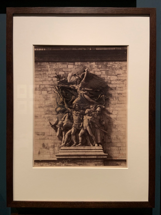 Gustave Le Gray (French, 1820-84) 'The Marseillaise (The Departure of the Volunteers of 1792), by Francois Rude, 1833-35, Arc de Triomphe de l’Etoile, Paris' 1852 (installation view)