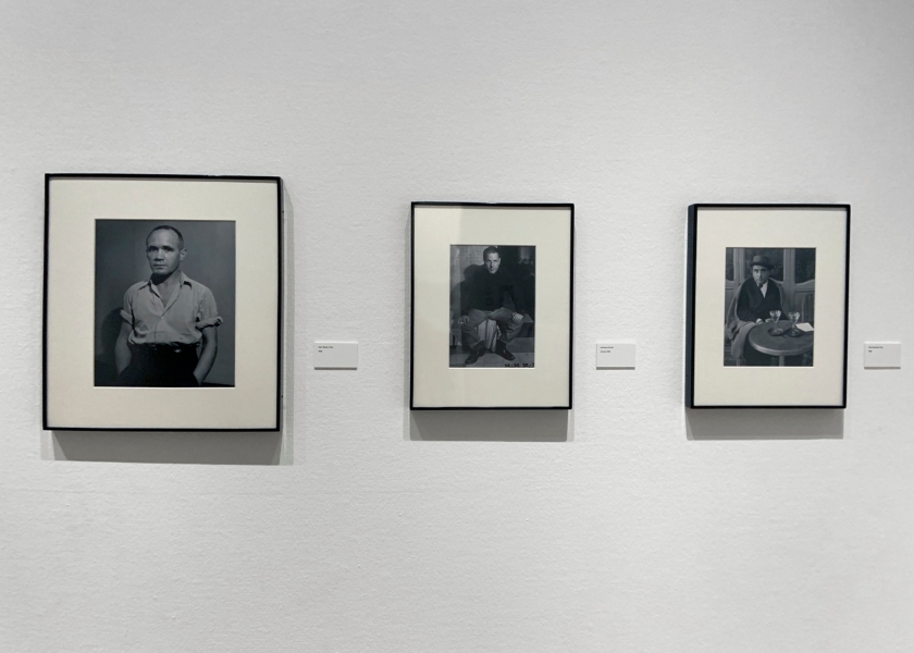 Installation view of the exhibition 'Brassaï' at Foam, Amsterdam showing at left, Brassaï's 'Jean Genet' 1948