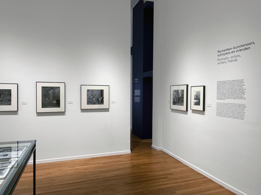 Installation view of the exhibition 'Brassaï' at Foam, Amsterdam showing at right, 'Oskar Kokoschka in his Studio, Paris' 1931-1932