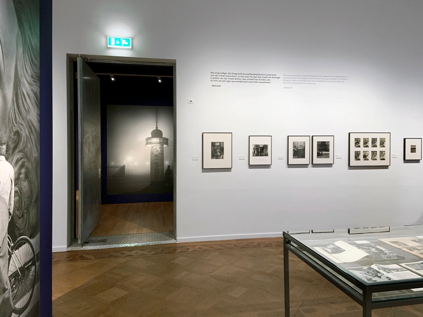 Installation view of the exhibition 'Brassaï' at Foam, Amsterdam showing at centre, Brassaï's 'Concierge's Lodge, Paris' 1933