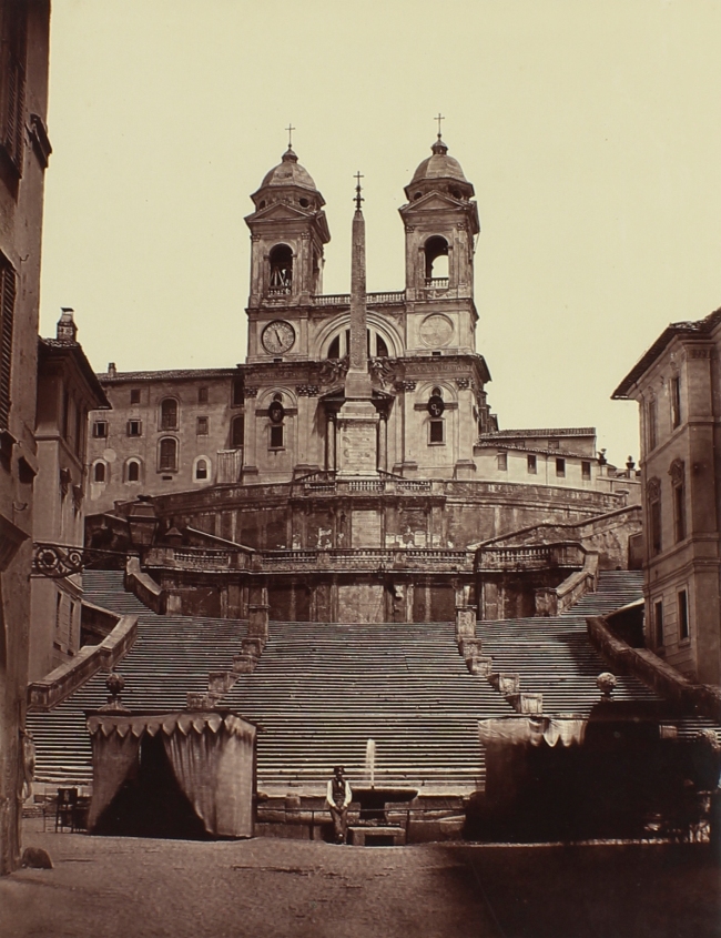 Pietro Dovizielli (Italian, 1804-1885) '[Spanish Steps, Rome]' c. 1855
