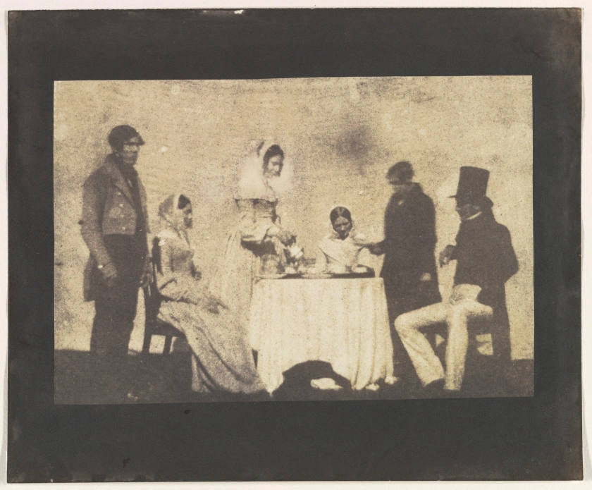 William Henry Fox Talbot (British, Dorset 1800 - 1877 Lacock) 'Group Taking Tea at Lacock Abbey' August 17, 1843
