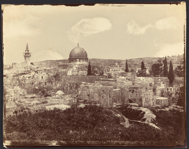John Shaw Smith (British, 1811-1873) 'The Mosque of Omar, Jerusalem' April 1852
