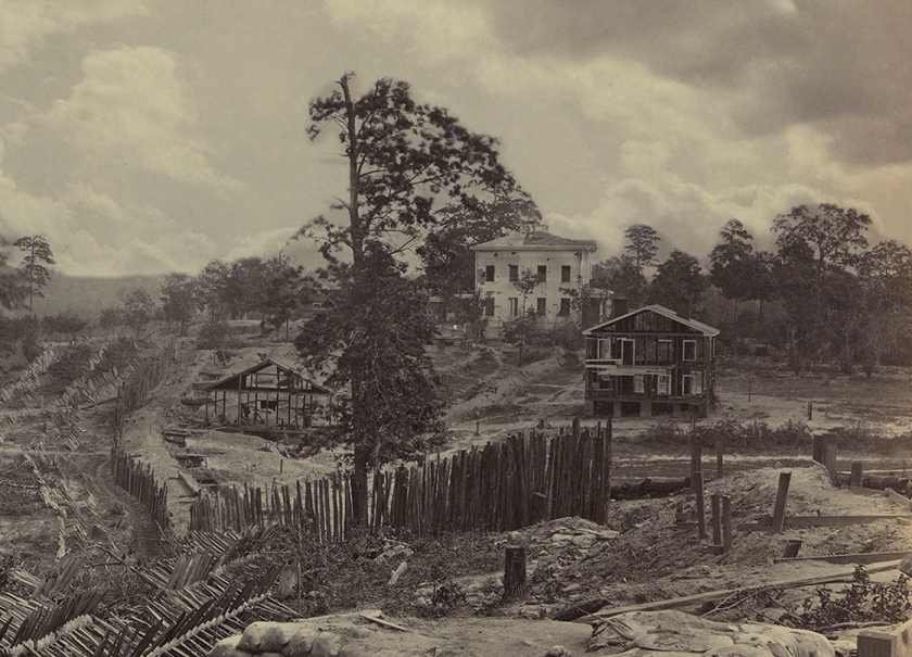 George N. Barnard (American, 1819-1902) 'Rebel Works in Front of Atlanta, Ga. No. 1' 1866 (detail)