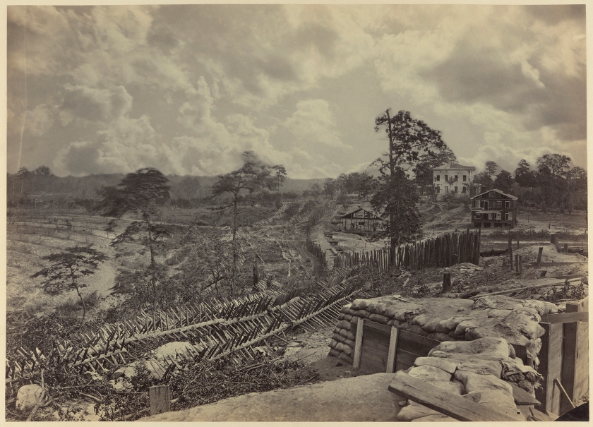 George N. Barnard (American, 1819-1902) 'Rebel Works in Front of Atlanta, Ga. No. 1' 1866