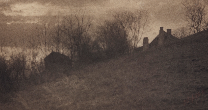 Osborne I. Yellott (American, b. 1871 - d. unknown) 'Winter Evening' 1898 (detail)