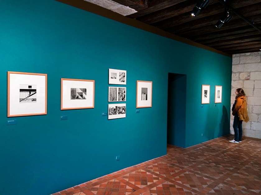 Installation view of the exhibition 'L'equilibriste, André Kertész' at Jeu de Paume, Château de Tours showing at left, 'Disappearance, New York' 1955