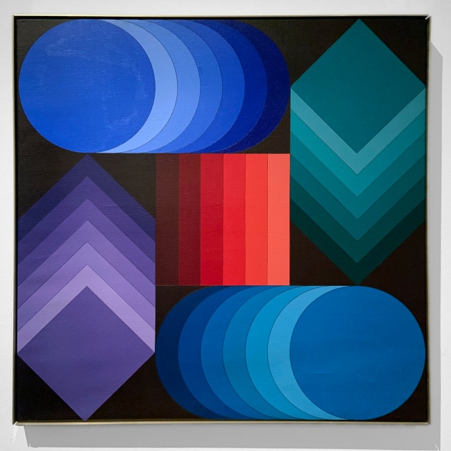 Victor Vasarely (Hungarian-French, 1906-1997) 'Stridio-Z' 1976-1977 (installation view)