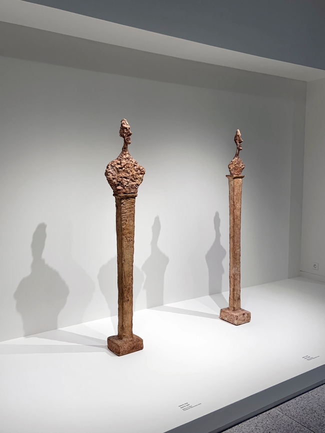 Installation view of the exhibition 'Alberto Giacometti' at the Trade Fair Palace, National Gallery Prague