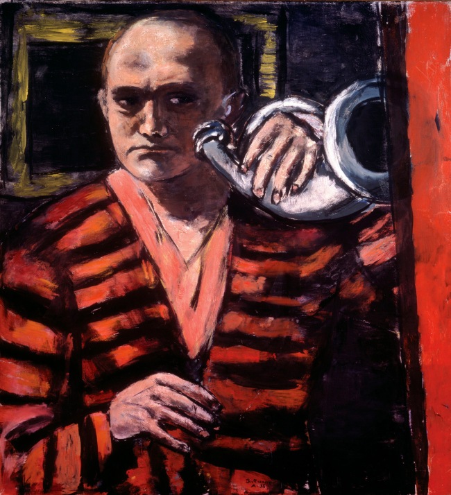 Max Beckmann (German, 1884-1950) 'Self-Portrait with Horn' 1938