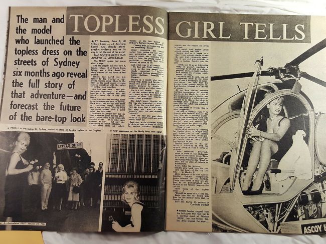 Topless Girl Australasian Post Jan 28 1965