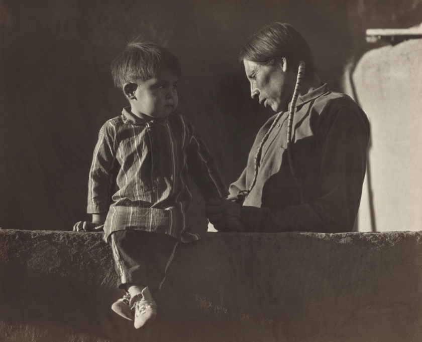 Marjorie Content (American, 1895-1984) 'Adam Trujillo and His Son Pat, Taos' Summer 1933