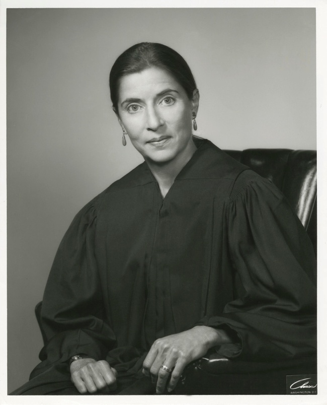 Unknown photographer. 'RBG as a federal appeals court judge' 1980