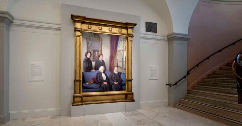 Installation view of Nelson Shanks' 'The Four Justices' (2012)