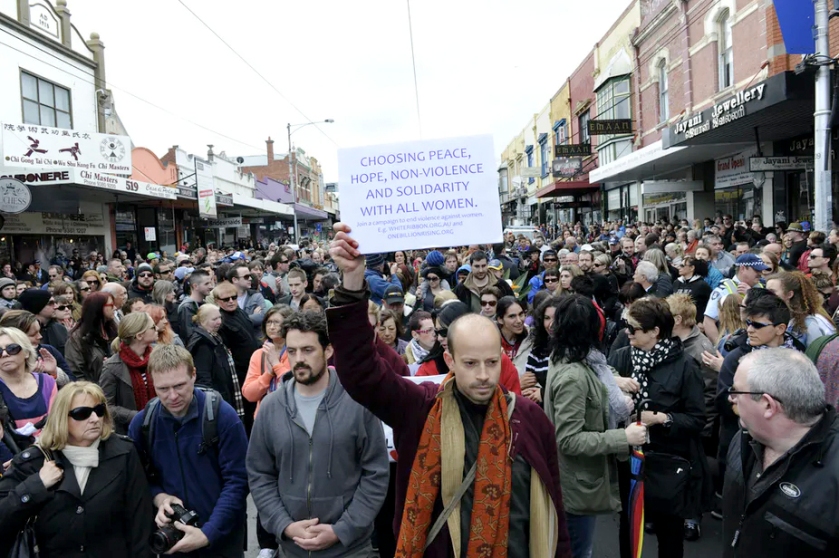 Unknown photographer (Australian) 'People march through Brunswick in Melbourne after the murder of Jill Meagher in 2012' 2012