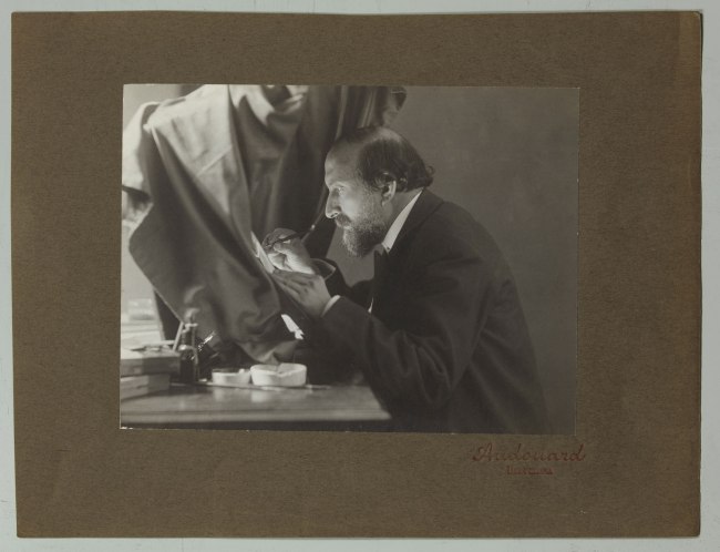Pau Audouard Deglaire (Spanish, 1857-1918) 'Adolf Mas touching up an image' c. 1909