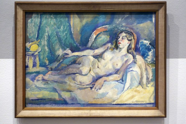 William Frater (Australian born Scotland, 1890-1974, Australia from 1913) 'Reclining nude' c. 1933 (installation view)
